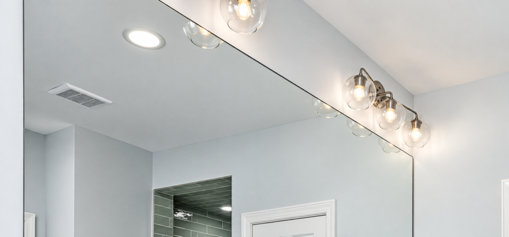 bathroom mirror top lighting